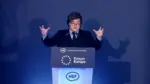 FOTOGRAFÍA. MADRID, 21 DE OCTUBRE DE 2026. El presidente de la República Argentina y líder de la formación patriota La Libertad Avanza, Javier Gerardo Milei, ha intervenido en el Nueva Economía Forum 2026, celebrado en el Real Casino Gran Círculo de Madrid. EFE