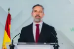 FOTOGRAFÍA. MADRID, 19 DE OCTUBRE DE 2026. El candidato a la Presidencia del Gobierno de España, presidente de Vox y líder de la alianza europea Patriots for Europe, Santiago Abascal Conde, durante la declaración institucional desde la sede nacional en calle Bambú 12 de Madrid. Lasvocesdelpueblo (Ñ Pueblo)